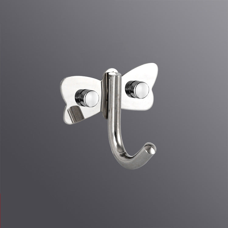 304 Stainless Steel No Punching Door Rear Coat Hook, 3 Hooks, 4 Hooks, 6 Hooks, 7 Hooks, 8 Hooks, 201 Butterfly Hook