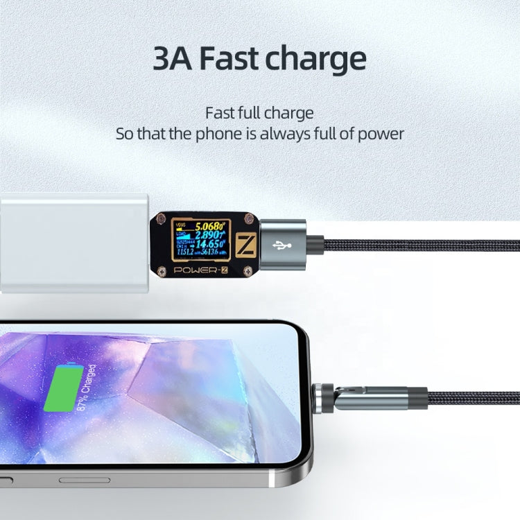 CC57 Rotary Magnetic Fast Charging Data Cable, Style:, 1m + Type-C / USB-C + Red, 1m + Type-C / USB-C + Black, 2m + Type-C / USB-C + Red, 2m + Type-C / USB-C + Black