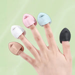 2 Sets/20pcs Packaging Random Color Delivery Mini Leather Wet and Dry Makeup Finger Puff, 20 PCS Blue, 20 PCS White, 20 PCS Dark Skin-color, 20 PCS Pink Purple, 20 PCS Black, 2 Sets/20pcs Mixed-colors