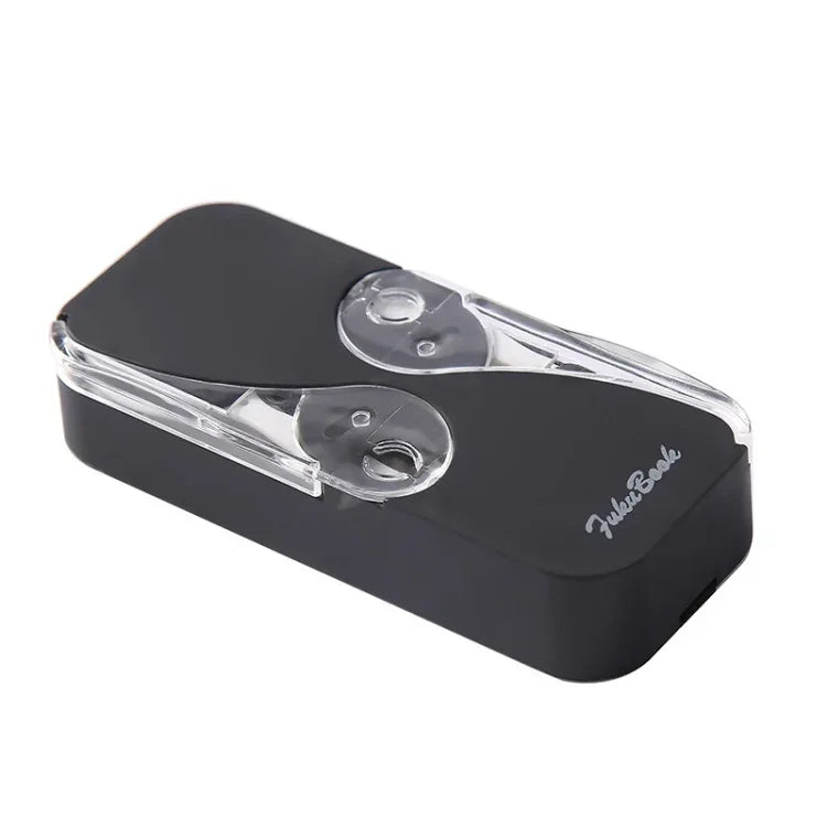 FukuBook Portable Mini Automatic Opening and Closing Floss Storage Box with Floss, White, Black, Green, Pink