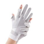 FSN02 1pair UV Resistant Ice Silk Breathable Cool Non-Slip Cycling Driving Thin Gloves, Free Code
