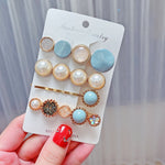 Alloy Colorful Hairpin Headgear Pearl Rhinestone Clip Set, 8PCS/Set Heavy Work, 8PCS/Set Cherry, 8PCS/Set Pink Cherry, 8PCS/Set Starfish, 7PCS/Set Mermaid, 4PCS/Set Light Blue, 6PCS/Set Purple, 8PCS/Set Yellow, 7PCS/Set Yellow Heart, 7PCS/Set Diamond H...