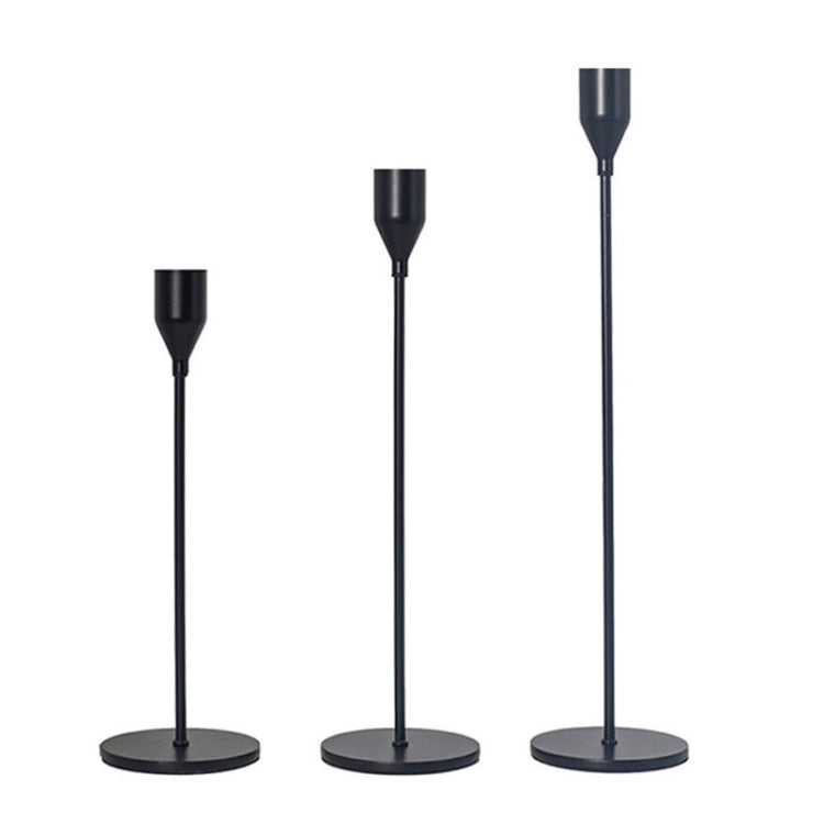 3 PCS / Set Home Decoration Wedding Wrought Iron Candle Holder, Style:, 3 PCS / Set Thin Bottom (Black), 3 PCS / Set Thin Bottom (Imitation Gold), 3 PCS / Set Thin Bottom (Silver), 3 PCS / Set Thin Bottom (Gold), 3 PCS / Set Thick Bottom (Black)       ...