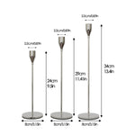 3 PCS / Set Home Decoration Wedding Wrought Iron Candle Holder, Style:, 3 PCS / Set Thick Bottom (Rose Red), 3 PCS / Set Thick Bottom (Silver), 3 PCS / Set Thin Bottom (Black), 3 PCS / Set Thin Bottom (Imitation Gold), 3 PCS / Set Thin Bottom (Silver)