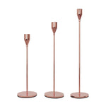 3 PCS / Set Home Decoration Wedding Wrought Iron Candle Holder, Style:, 3 PCS / Set Thick Bottom (Rose Red), 3 PCS / Set Thick Bottom (Silver), 3 PCS / Set Thin Bottom (Black), 3 PCS / Set Thin Bottom (Imitation Gold), 3 PCS / Set Thin Bottom (Silver)