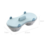 Two-compartment Steamed Egg Box Microwave Steamed Egg Plate  Egg Mold, Egg Plate (Blue), Egg Plate (Orange)