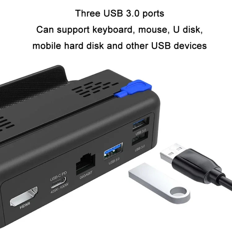 PGTECH For Steam Deck Game Console Base Support Data Transmission With Network Port, PGTECH Game Console Base