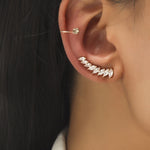 Simple Small Drilling Lug Clip Geometric Zircon Earrings, DZ-523, DZ-522, DZ-520, DZ-519, DZ-518, DZ-517, DZ-516, DZ-515, DZ-514, DZ-513, DZ-512, DZ-510, DZ-509