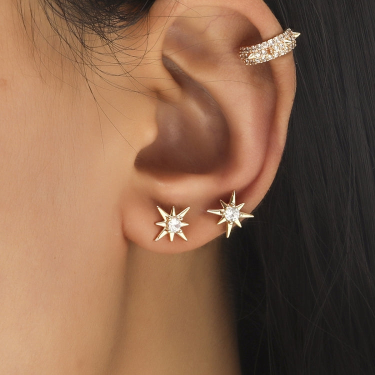 Simple Small Drilling Lug Clip Geometric Zircon Earrings, DZ-523, DZ-522, DZ-520, DZ-519, DZ-518, DZ-517, DZ-516, DZ-515, DZ-514, DZ-513, DZ-512, DZ-510, DZ-509