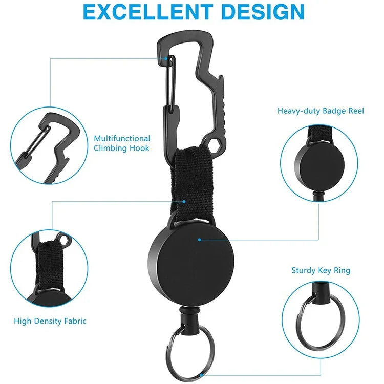 Outdoor Multifunctional Stainless Steel D-Type Carabiner Bottle Opener, TZ-001