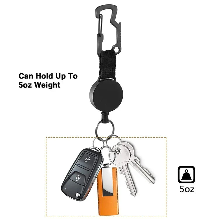 Outdoor Multifunctional Stainless Steel D-Type Carabiner Bottle Opener, TZ-001