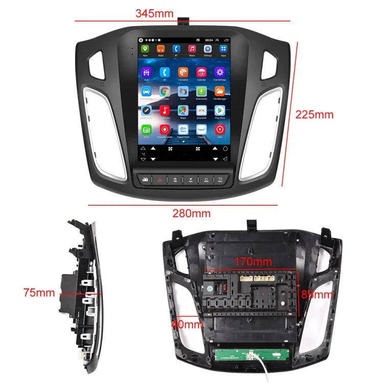 For Ford Focus 9.7 Inch Android WiFi Car Integrated Machine, Style:, Standard, Standard+4 Light Camera, Standard+12 Light Camera
