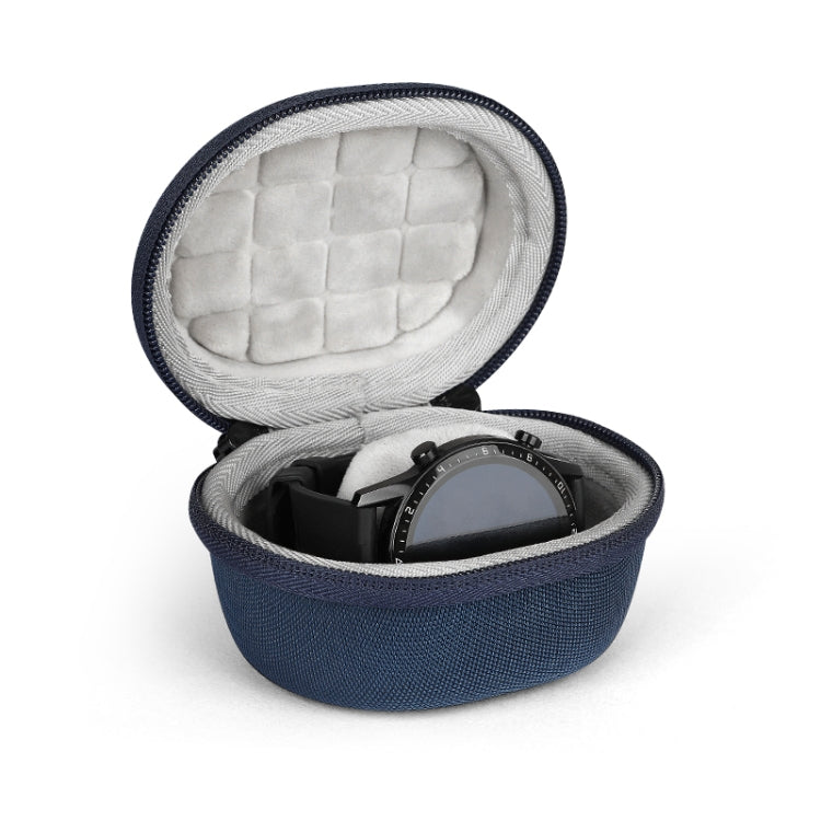 EVA Smartwatch Storage Case Universal Fleece Watch Storage Bag With Carabiner, Black, Blue, Orange