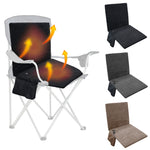 Outdoor Winter Camping Warm USB Heating Cushions With Backrest, With Backrest Black, With Backrest Gray