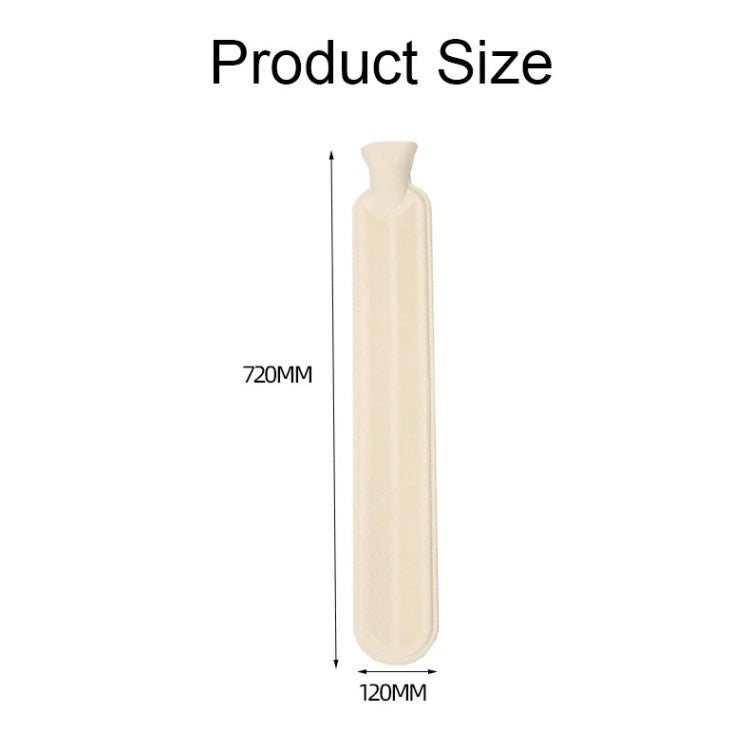 2L Long-strip Multifunctional Water-filled Rubber Hot Water Bags, Spec: Faded Black, Faded Black