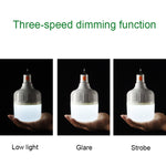 AB26 USB Charging LED Bulb Night Market Stall Lights Outdoor Camping Hanging Lamp, Power:, 30W (White), 60W (White), 80W (White), 100W (White), 200W (White), 300W (White), 80W (Orange), 100W (Orange), 200W (Orange), 300W (Orange)