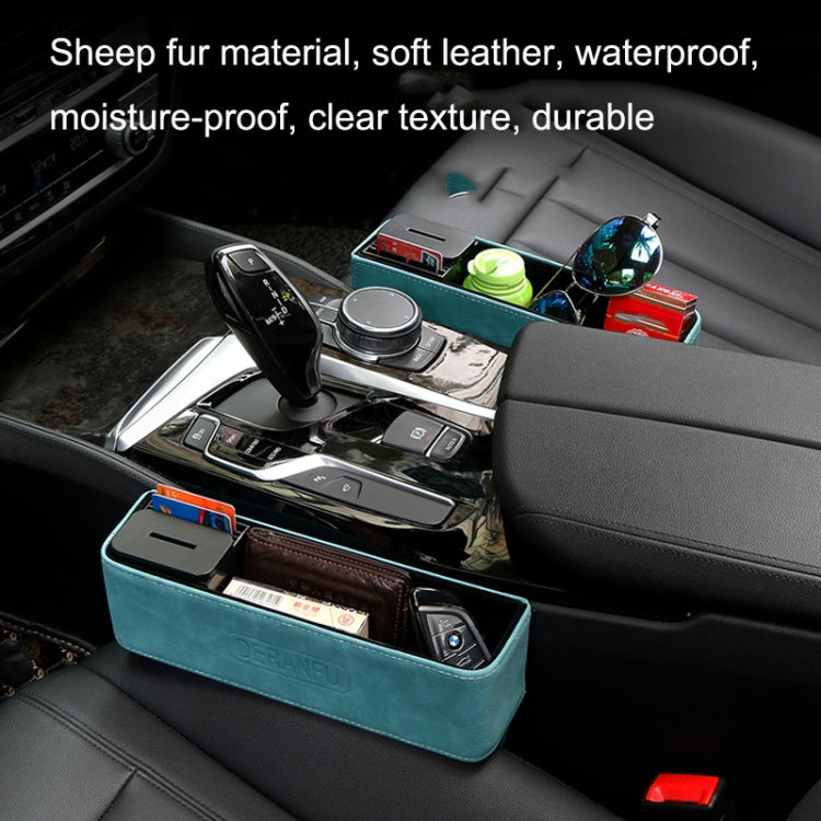 DE RAN FU Car Seat Storage Box Cup Holder Fur Citrine Phone Sundry Storage Box, 6030 Blue, 6030 Black, 6030 Grey, 6030 Brown