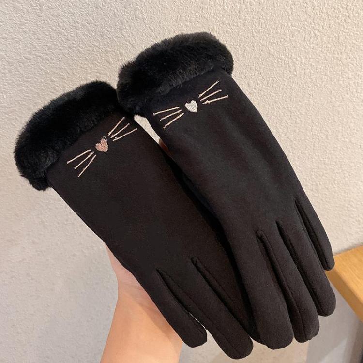A56 Keep Warm Touch Screen Plus Velvet Thick Anti-Cold Riding Gloves, A56 Pink, A56 Gray, A56 Black