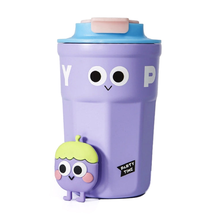 Cartoon Thermal Insulation Cup 316 Stainless Steel Coffee Mug Water Cup, Capacity:, 400ml Purple, 400ml Pink, 400ml Light Green, 400ml White