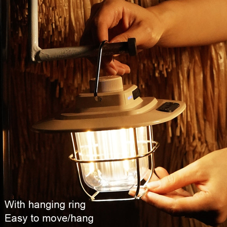 LY02 LED Retro Lantern Hand Tent Lamp USB Charging Camping Light, LY02 Green, LY02 White, LY02 Black