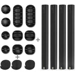 3 In 1 0.5m Kit  Cord Management Organizer Kit Cable Sleeve With Zipper Cable Clip, 5 In 1, 3 In 1 0.5m Kit, 4pcs Zipper Ties, 3 In 1 5m Kit