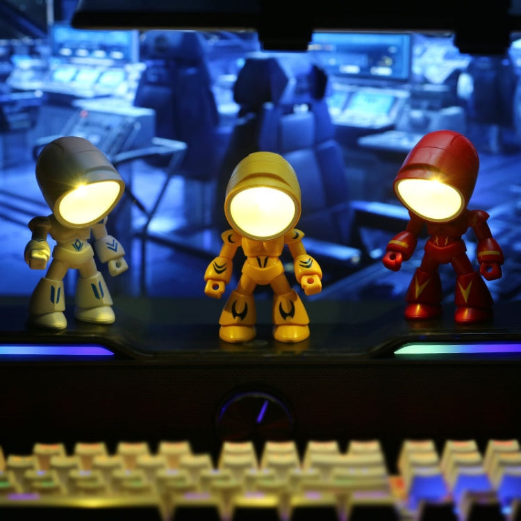 9622 LED Mini Foldable Cartoon Policeman Night Light Desktop Magnetic Desk Lamp, 9622 (Red), 9622 (Black), 9622 (Yellow), 9622 (Green), 9622 (Blue), 9622 (White)