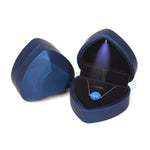 017015-20 Heart-shaped LED Light Ring Necklace Storage Box without Jewelry, Spec:, Pendant(White), Pendant(Red), Pendant(Gold), Pendant(Blue), Pendant(Black), Ring(White), Pendant(Pink), Ring(Red), Ring(Gold), Ring(Blue), Ring(Black), Ring(Pink)
