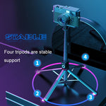 360-degree Rotating Foldable Bluetooth Selfie Sticks Live Stand, Spec:, P220 TK (Single Clip), P225 TK (Single Clip)
