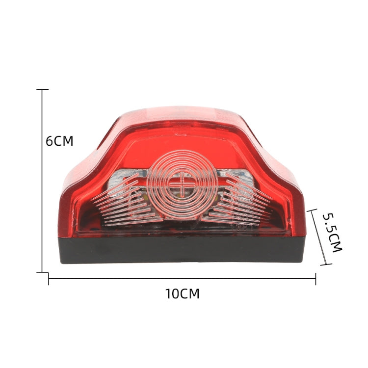 2pcs MK-198 3LED Van / Truck / Trailer White Light License Plate Lamp, MK-198