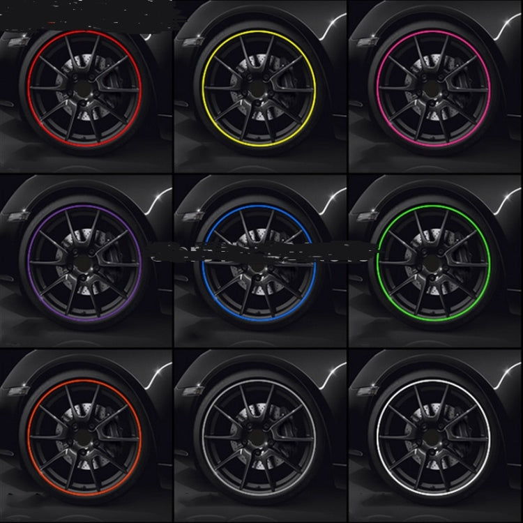 8m/roll Car Wheel General Sticker Modified Protection Sticker Anti-collision Strip, 1roll White, 1roll Black, 1roll Red, 1roll Pink, 1roll Purple, 1roll Blue, 1roll Orange, 1roll Gray