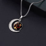 Luminous Zodiac Moon Titanium Steel Necklace Personalized Moon Pendant, Necklace Libra, Necklace Scorpio, Necklace Sagittarius, Necklace Aquarius, Necklace Capricorn, Necklace Pisces, Necklace Aries, Necklace Taurus, Necklace Gemini, Necklace Cancer   ...