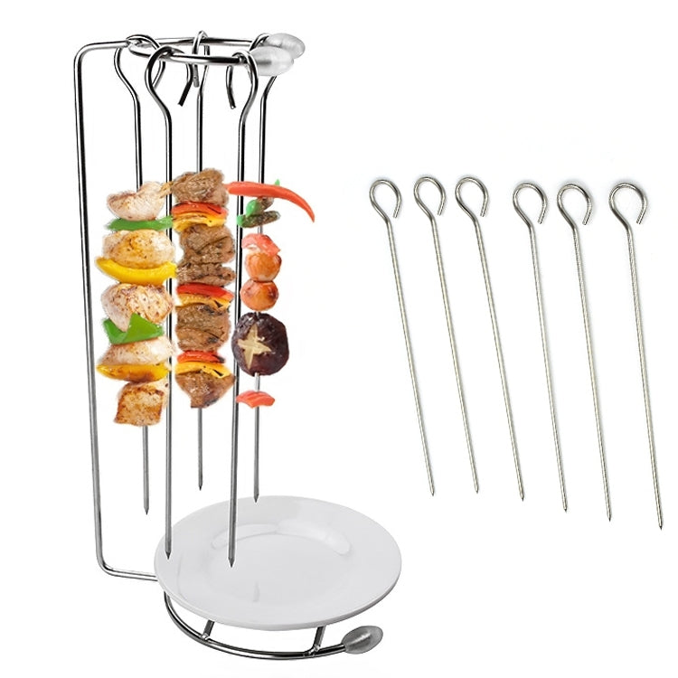 Stainless Steel Kebab Barbecue Hanging Rack Thick Skewers String Incense Stand, With 4 Stitches, With 5 Stitches, With 6 Stitches