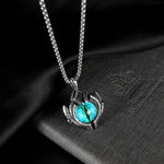 1926 Retro Demon Eyes Men Titanium Steel Necklace, Style:, Single Pendant, Pendant+3x55cm Matching Chain, Pendant+4x70cm Matching Chain