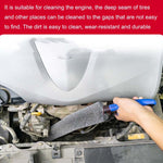 W-102 Car Steel Ring Hub Brush Long Handle Without Hair Hair Curved Cleaning Brush