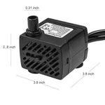 3W 4 Light Silent Aquarium Fish Tank Filtration Submersible Pump Fountain Water Pump, With Light