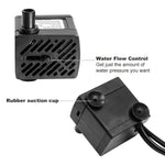 3W 4 Light Silent Aquarium Fish Tank Filtration Submersible Pump Fountain Water Pump, With Light