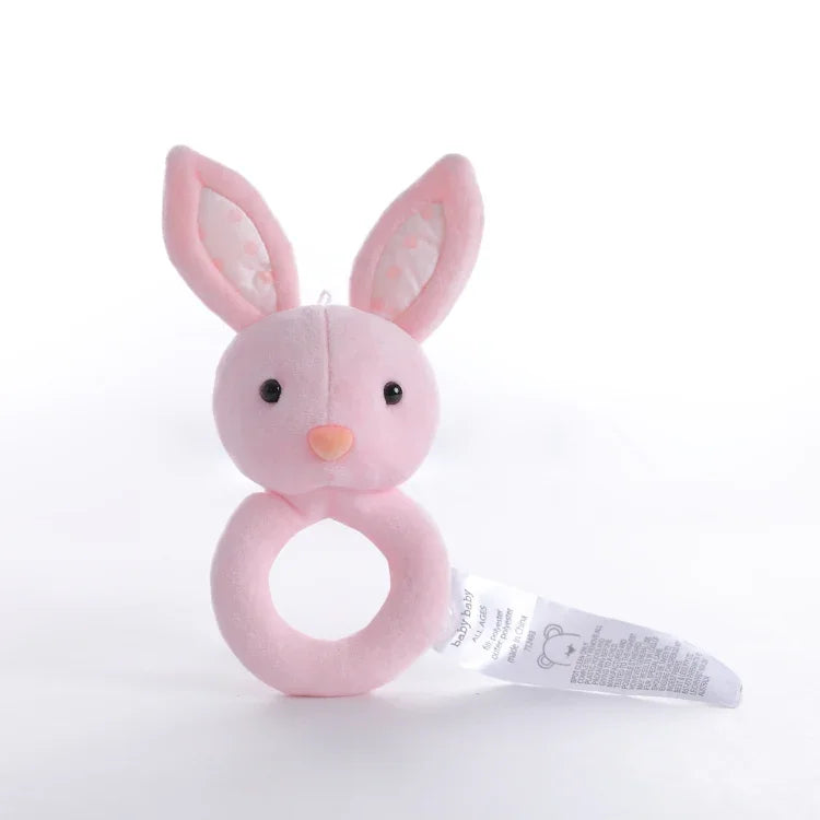 Baby Hand Rattles Toys Hand Grip Stick Newborn Soothing Toys,Style:, Giraffe, Pink Rabbit, Little Grey Elephant, Koala, Piggy, Monkey, White Rabbit, Little Red Mouse, Little Flower Elephant, Little Banana, Sleep Bear Blue Rattles                       ...