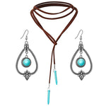 Bohemian Turquoise Natural Stone Sweater Vintage Pendant, Model:, Necklace Ear Ring Set, Two-pointed Necklace, N2111-11 Earrings Accessories, N211-12 Leaf Neck Chain, N2111-13 Three Stones, N2111-14 Eight Stones, Leather Bracelet                       ...