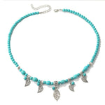 Bohemian Turquoise Natural Stone Sweater Vintage Pendant, Model:, Necklace Ear Ring Set, Two-pointed Necklace, N2111-11 Earrings Accessories, N211-12 Leaf Neck Chain, N2111-13 Three Stones, N2111-14 Eight Stones, Leather Bracelet                       ...