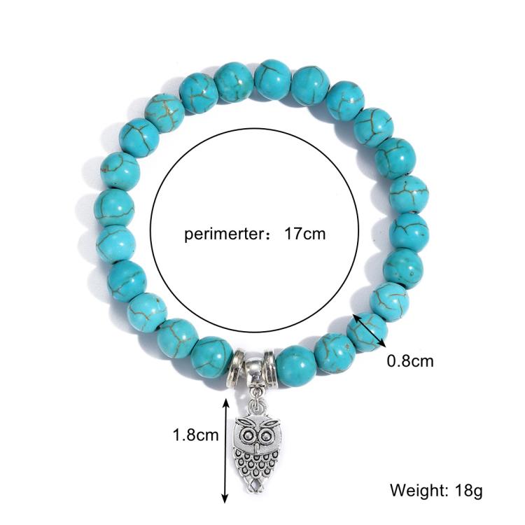 Women Beaded Bracelet Turquoise Ethnic Style Charm Jewelry, S2208-2 Owl, S2208-3 Butterfly, S2208-4 Sea Star, S2208-5 Life Tree, S2203-12 Cross, S2203-13 Turquoise Pendant, S2212-1 Eyes, S2303-1, S2303-2 Turtles, S2303-3 Cross, S2303-4 Compass, S2203-11
