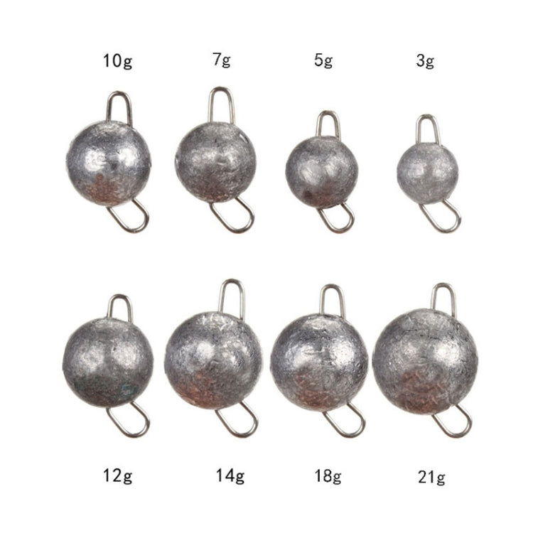 10pcs Fast Hanging Lead Pendant Lure Insertion Lead Inverted Lead, Specification: 3g, 3g, 5g, 7g, 10g, 12g, 14g, 18g, 21g