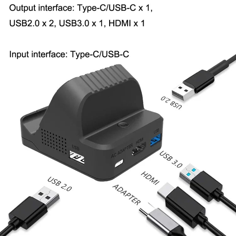For Nintendo Switch / Switch OLED SW300 HDMI Video Casting Converter Cooling Fan Base Charger, Cooling Fan Base Charger