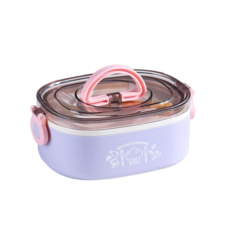 Large Capacity Oval Divided Portable Office Insulation Lunch Box, 600ml (Stainless Blue), 600ml (Stainless Yellow), 600ml (Stainless Purple), 1.2L (Stainless Yellow), 1.2L (Stainless Purple), 600ml (Plastic Blue), 600ml (Plastic Yellow)                ...