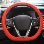 Silicone Non-slip Wear-resistant Concave Point Car Steering Wheel Cover, 34-38cm