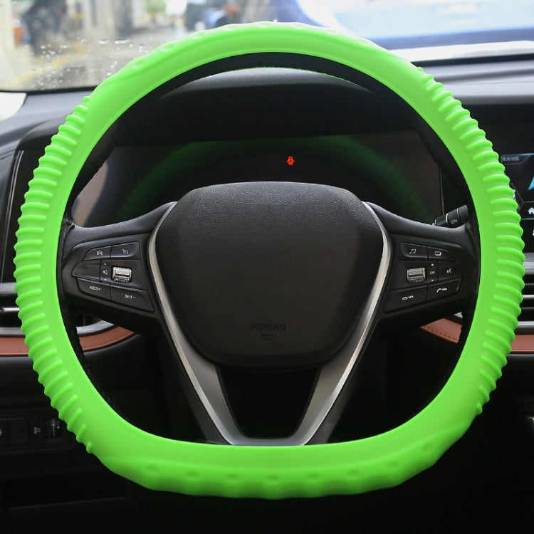 Silicone Non-slip Wear-resistant Concave Point Car Steering Wheel Cover, 34-38cm