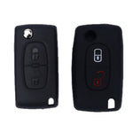 2pcs Car Key Cover for Peugeot 206/2074008/3008 Citroen Sega/Triumph/C5, Black, Red, Pink, Rose Red, Blue, Sea Blue, Orange, Apple Green, New Green, White Gray, Luminous Green, Luminous Blue, Yellow, Blue Gray