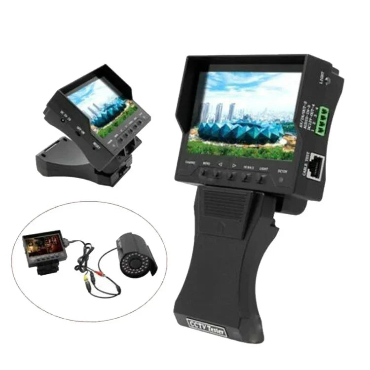 JSK-4300B 4.3 inch Handheld 12V Output Network Cable Monitoring Tester, 4.3 inch (With US Plug Power Adapter), 4.3 inch (With EU Plug Power Adapter), 4.3 inch (With UK Plug Power Adapter), 4.3 inch (With AU Plug Power Adapter)