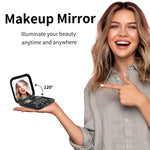 HE-C098 Multi-Functional USB Adapter Charging Cable Kit With Makeup Mirror & Phone Holder, HE-C098 Black, HE-C098 White