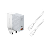 LDNIO A2620C 65W Universal Phone Tablet Charger Type-C/USB-C Port Fast Charger, 65W US Plug, 65W EU Plug, 65W UK Plug