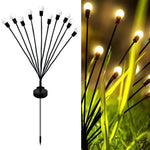 2sets Solar Firefly Lights Christmas Outdoor Garden Waterproof Lawn Lights, 6 Head Warm Light, 6 Head Color Light, 8 Head Warm Light, 8 Head Color Light, 10 Head Warm Light, 10 Head Color Light